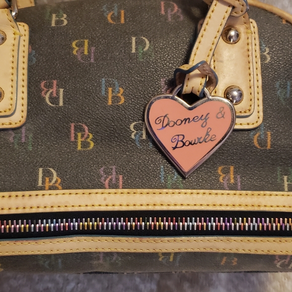 Dooney & Bourke Black Multicolor Monogram Shoulder Bag - Picture 2 of 7